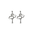Dreamy Number 5 Planet Star Zircon Alloy Drop Earrings For Women Luxury Punk Style Earrings view 5