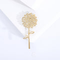 Stainless Steel Dandelion Brooch Pin For Elegant Clothing Decoration view 6