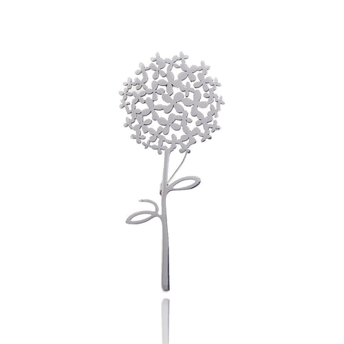 Stainless Steel Dandelion Brooch Pin For Elegant Clothing Decoration