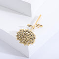 Stainless Steel Dandelion Brooch Pin For Elegant Clothing Decoration view 4