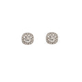 Elegant Luxury Square Zircon Rhinestone Halo Studs, Korean Sweet Hollow Design Fashion Earrings view 5