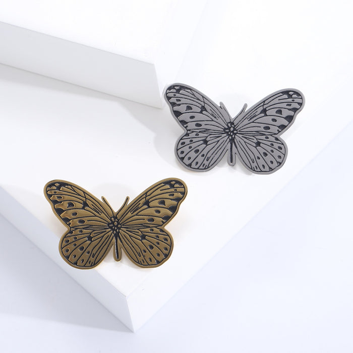 Stainless Steel Butterfly Lapel Pin For Suit Clothing Accessories Brooch
