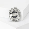 Alloy Rhinestone Queen Portrait Brooch Vintage Relief Lapel Pin For Women view 4