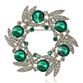 Alloy Rhinestone Vintage Floral Wreath Brooch For Clothing Fastening view 1