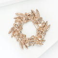 Alloy Rhinestone Vintage Floral Wreath Brooch For Clothing Fastening view 4