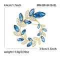 Metal Alloy Olive Branch Wreath Brooch Pin For Suits And Coats view 6