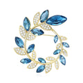 Metal Alloy Olive Branch Wreath Brooch Pin For Suits And Coats view 1