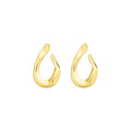 Twisted Oval Geometric Metal Drop Earrings With Silver Pins, Fashion OL Statement Jewelry view 5