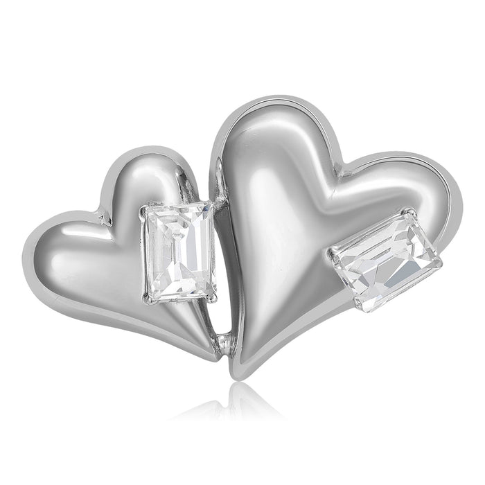 Alloy Vintage Heart Brooch Pin For Elegant Womens Clothing Accessories