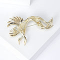 Alloy Enamel Zircon Phoenix Brooch For Elegant Formal Wear view 3