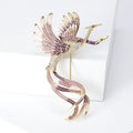 Alloy Enamel Zircon Phoenix Brooch For Elegant Formal Wear view 5