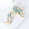 Alloy Enamel Zircon Phoenix Brooch For Elegant Formal Wear view 2