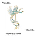 Alloy Enamel Zircon Phoenix Brooch For Elegant Formal Wear view 6