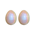 French Style Alloy Pearl Geometric Stud Earrings Minimalist Mermaid Bead Design view 5