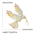 Alloy Pearl Bird Brooch Pin For Elegant Clothing Decoration view 5