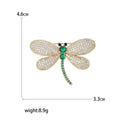 Alloy Zircon Dragonfly Brooch Pin For Luxury Apparel Decoration view 5