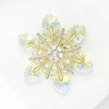 Alloy Rhinestone Colorful Snowflake Brooch Pin For Garment Accessories view 3