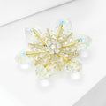 Alloy Rhinestone Colorful Snowflake Brooch Pin For Garment Accessories view 2