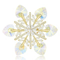 Alloy Rhinestone Colorful Snowflake Brooch Pin For Garment Accessories view 1