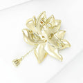 Alloy Enamel Green Lotus Brooch Pin Pendant For Apparel view 4