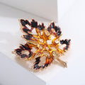 Alloy Enamel Hollow Maple Leaf Brooch For Plant Style Apparel view 2