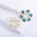 Metal Alloy Zircon Heart Crystal Wreath Brooch Pin For Elegant Apparel view 2