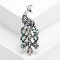 Alloy Shell Peacock Brooch Pin For Vintage Animal Clothing Accessories view 1