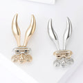 Alloy Rabbit With Glasses Brooch Pin For Cute Apparel Accessories view 1