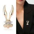 Alloy Rabbit With Glasses Brooch Pin For Cute Apparel Accessories view 2