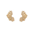 Elegant Vintage Alloy Ginkgo Leaf Flower Statement Stud Earrings For Women Luxury Commuter Jewelry Earrings view 5