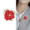 Zircon Flower Brooch For Elegant Coat And Suit Decoration view 3