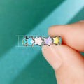 Colorful Enamel Star Ring, Cute Delicate Full Band Five Pointed Star Women's Finger Ring view 5