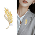 Alloy Zircon Wheat Brooch Pin For Dresses Suits And Cheongsam view 3