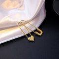 Elegant Irregular Paperclip Heart Alloy Metal Drop Stud Earrings For Women Minimalist Geometric Earrings view 2