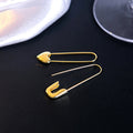 Elegant Irregular Paperclip Heart Alloy Metal Drop Stud Earrings For Women Minimalist Geometric Earrings view 3