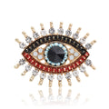 Alloy Rhinestone Eye Brooch Pin For Luxury Fashion Garment Decoration view 2