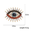 Alloy Rhinestone Eye Brooch Pin For Luxury Fashion Garment Decoration view 5