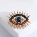 Alloy Rhinestone Eye Brooch Pin For Luxury Fashion Garment Decoration view 6