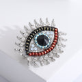 Alloy Rhinestone Eye Brooch Pin For Luxury Fashion Garment Decoration view 4