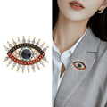 Alloy Rhinestone Eye Brooch Pin For Luxury Fashion Garment Decoration view 3