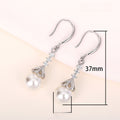 Elegant Long Faux Pearl Drop Earrings For Women Wedding Bridal Jewelry Accessories view 5