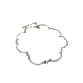 Copper Zircon Curved Line Choker Necklace Korean Style Geometric Clavicle Jewelry view 5