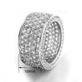 Copper Inlaid Zircon Finger Ring For Men And Women, European American Jewelry view 5