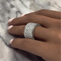 Copper Inlaid Zircon Finger Ring For Men And Women, European American Jewelry view 2