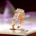 Luxury Micro Pave Cubic Zirconia Women's Wedding Ring With Full Stone Setting view 4