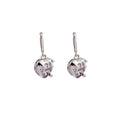 Sterling Silver Needle Zircon Heart Stud Earrings With Cross Bowknot Irregular Sweet Cool Jewelry view 5