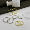 Minimalist Smooth Alloy Metal Round Hoop Huggie Clip Earrings For Women Elegant Earrings view 2