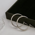Minimalist Smooth Alloy Metal Round Hoop Huggie Clip Earrings For Women Elegant Earrings view 3