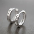 Hollow Roman Numeral Hoop Earrings, Simple Style Round Ear Cuffs For Commuter Women view 3