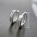 Hollow Roman Numeral Hoop Earrings, Simple Style Round Ear Cuffs For Commuter Women view 5